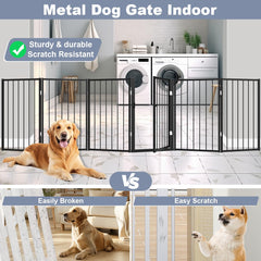 Flower Frail foldable metal dog gate panels for flexible room layouts.