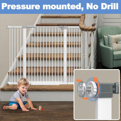 Flower Frail pressure-mounted gate installs without drilling