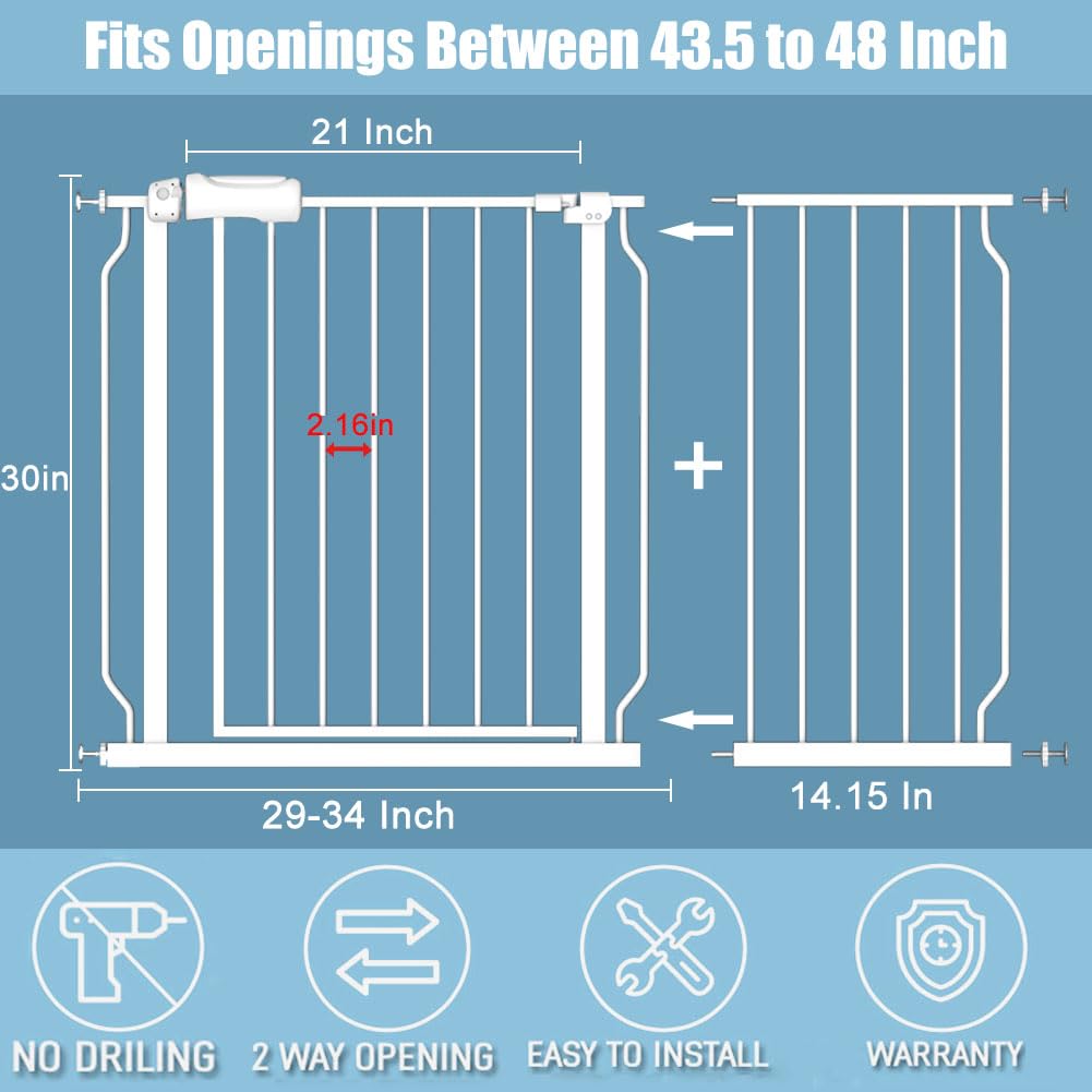 Flower Frail adjustable-width gate fitting 24–29 inch openings