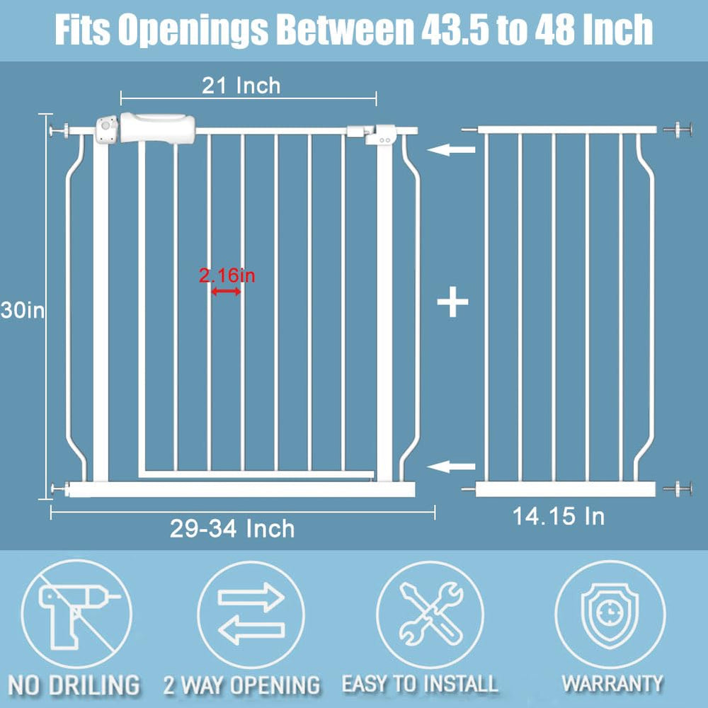Flower Frail adjustable-width gate fitting 24–29 inch openings