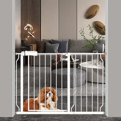 Flower Frail safety baby gate auto close in action for hands-free passage