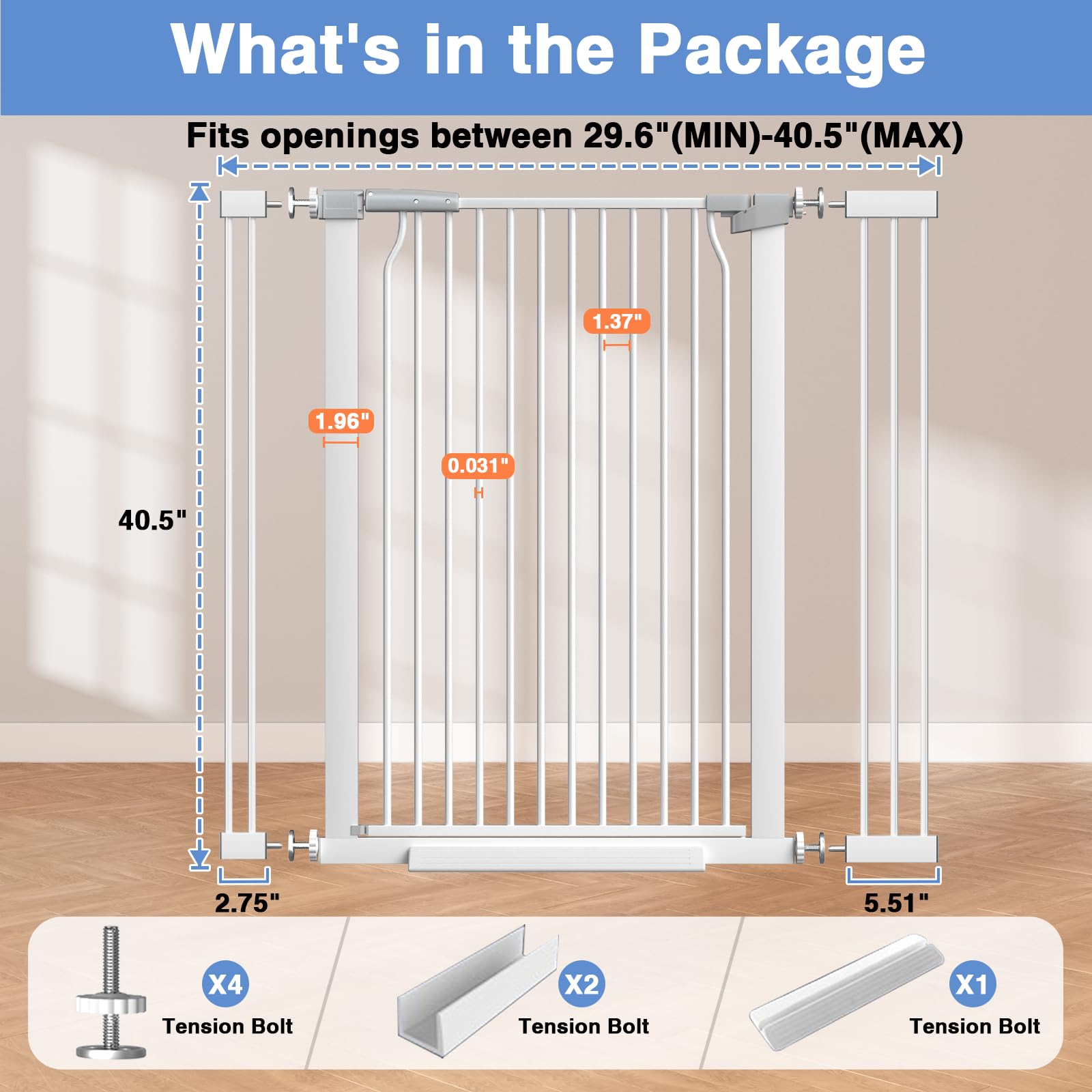 flower frail safe gate for doorways and kitchens