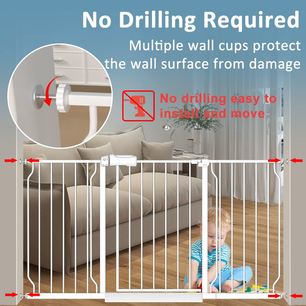 Flower Frail sturdy steel baby gate stands up to daily use