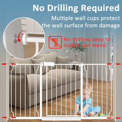 Flower Frail sturdy steel baby gate stands up to daily use