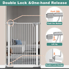 Flower Frail gate with 1.37 inch bar spacing reduces pinch points