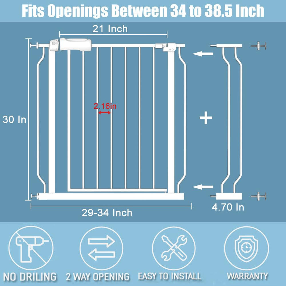Flower Frail walk-through gate shown with pressure-mounted installation.