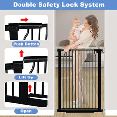 Flower Frail wide-adjustable-width gate fits most doorways easily.