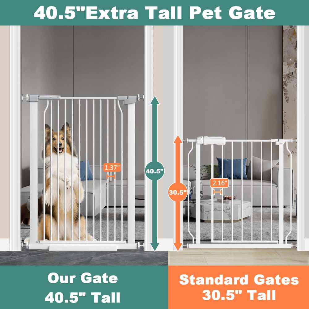 Flower Frail gate expanded width range from 25.6 to 79.5 inches for stairs and hallways