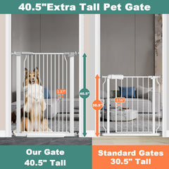 Flower Frail gate expanded width range from 25.6 to 79.5 inches for stairs and hallways