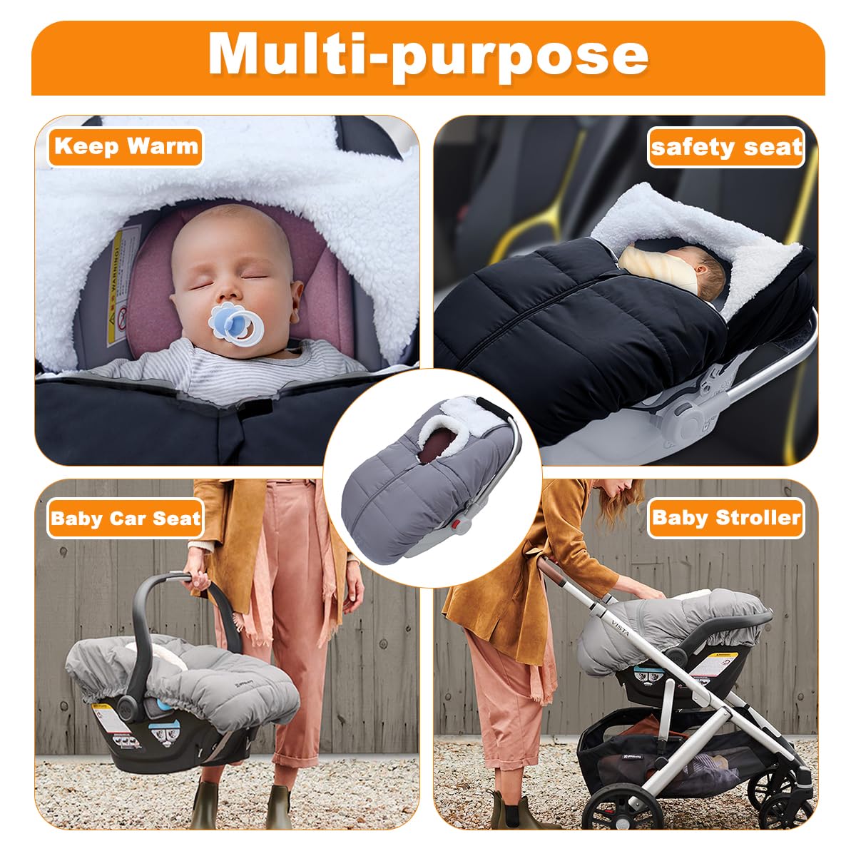 Flower Frail universal-fit canopy fits most car seats and strollers