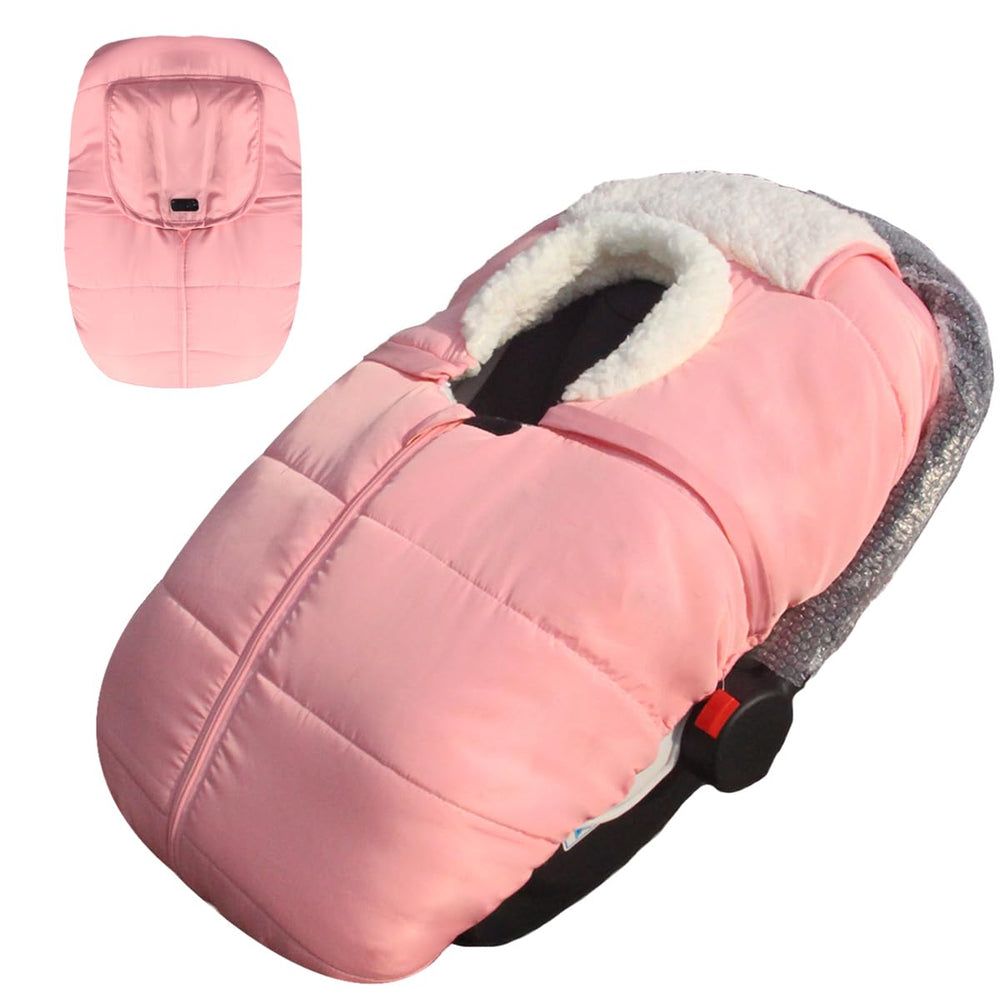 Flower Frail winter baby car seat cover provides warm protection for newborn outings