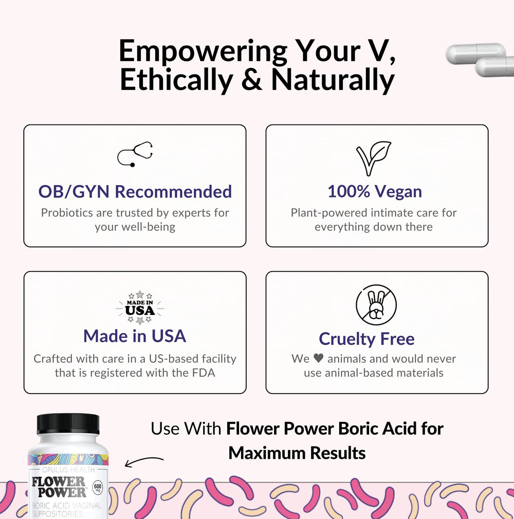 Packaging box of Flower Power Divine Vagine on a retail display shelf.