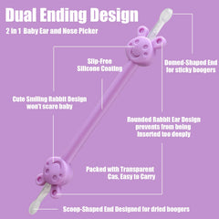 Flutaire soft silicone tip highlights gentle touch for tiny nostrils.