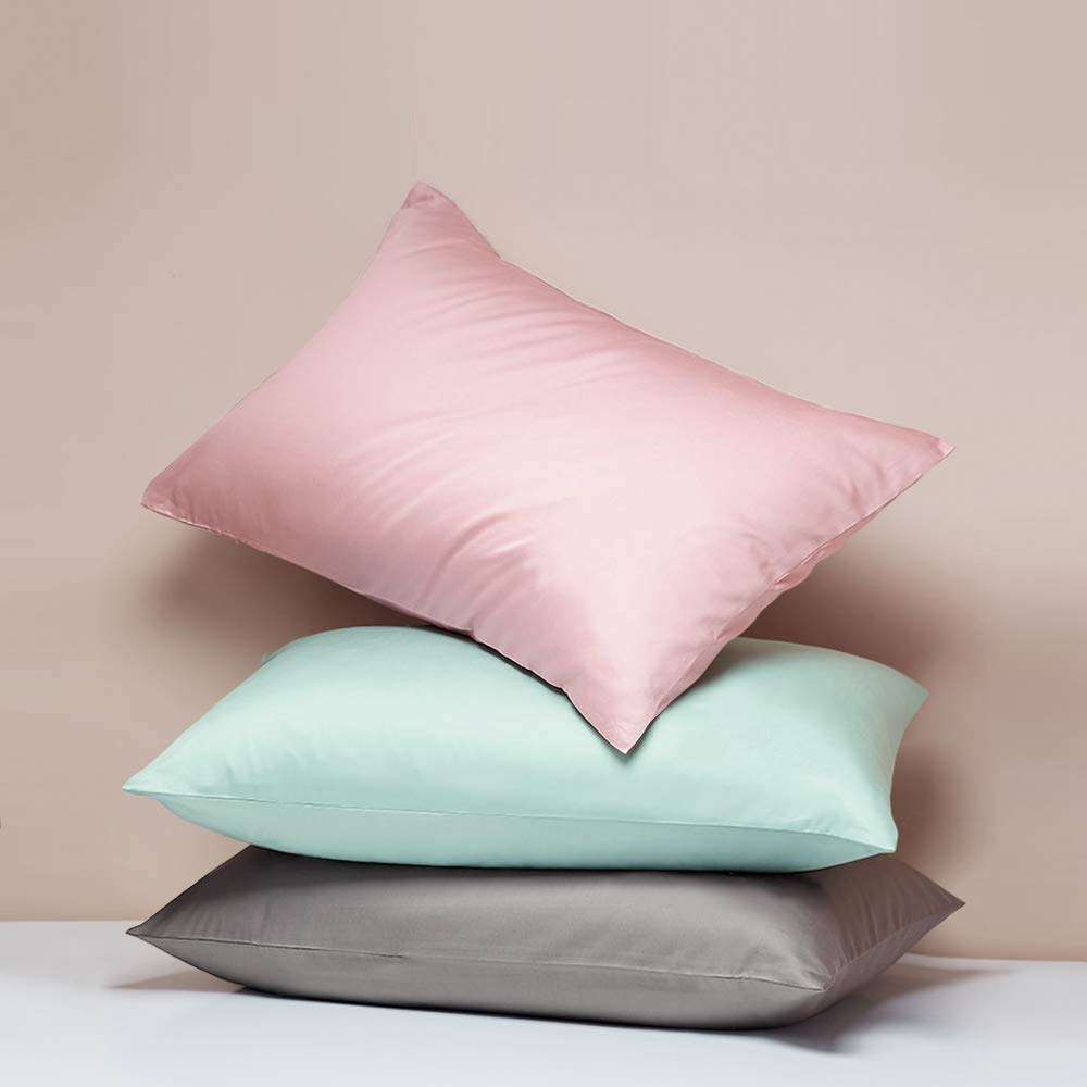 FLXXIE two-pack satin toddler pillowcase shown with open zipper for easy insert
