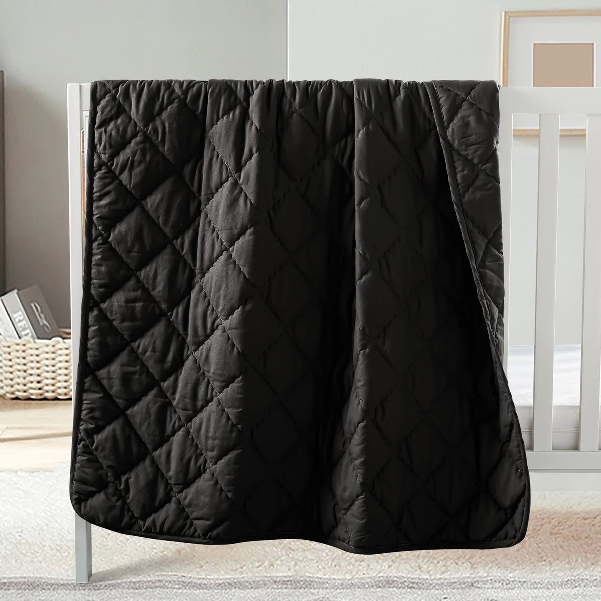 FLXXIE machine washable microfiber comforter folded flat for travel and quick cleaning.