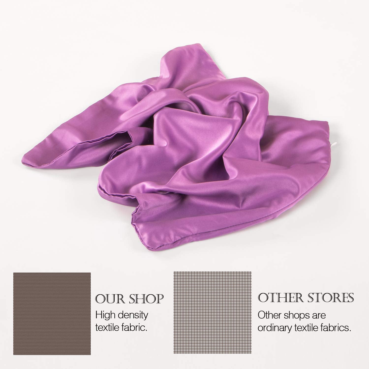 FLXXIE satin pillowcase suitable for travel and home use.