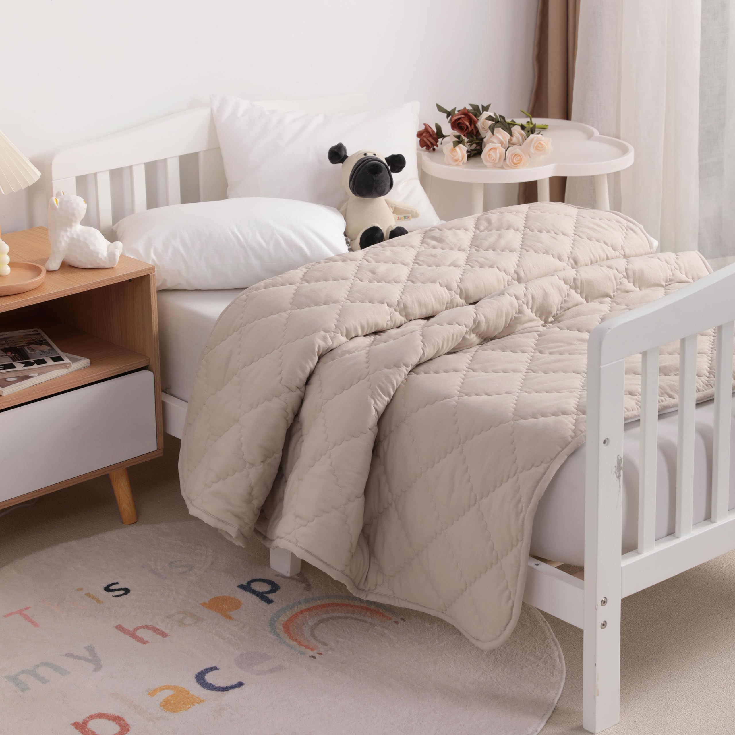 FLXXIE solid light taupe design suits modern nursery decor