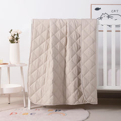 FLXXIE toddler comforter 39x47 in light taupe, soft microfiber for gentle nights