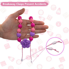 Flyaway chew necklace with adjustable breakaway strap for safe, customizable wear.
