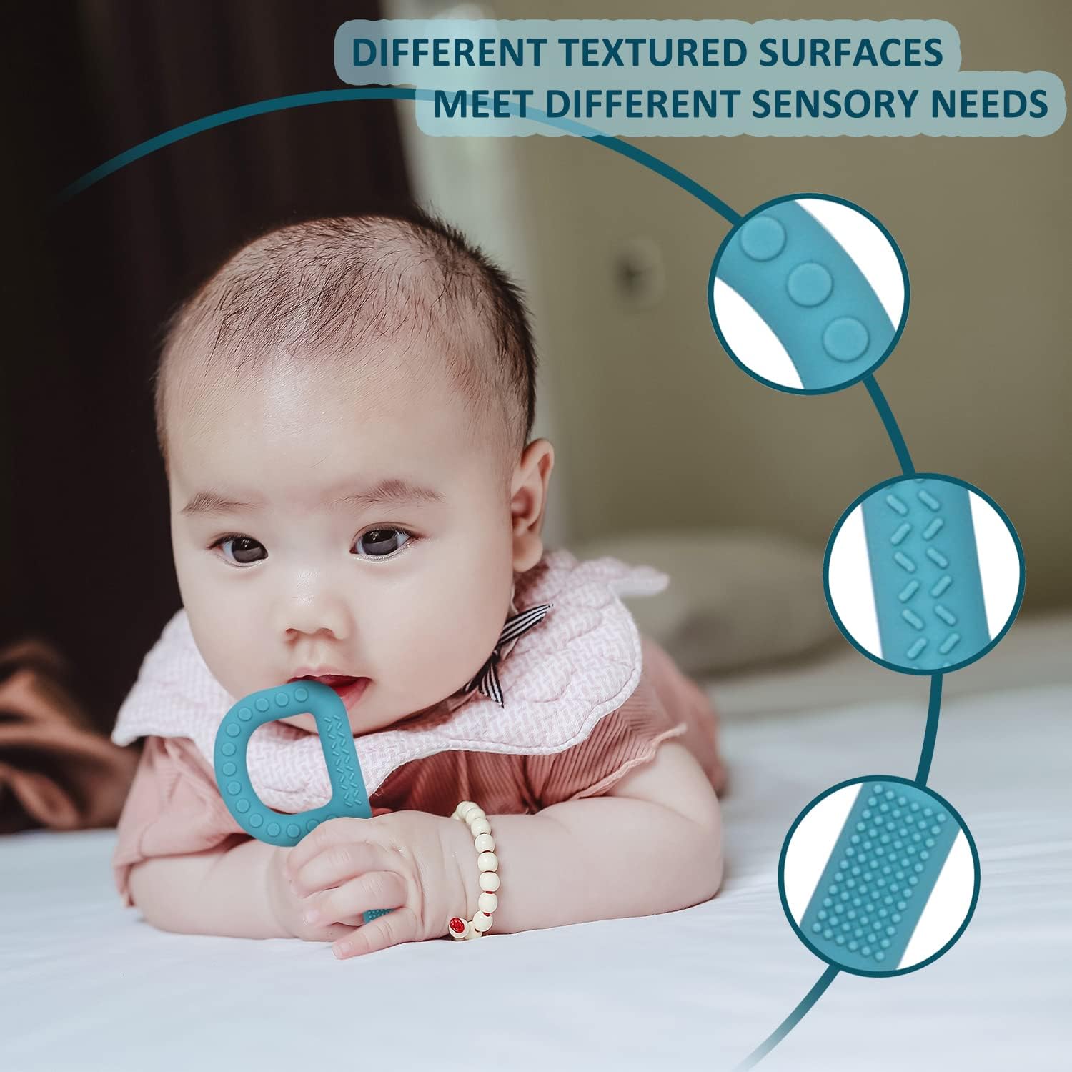 Flyaway food-grade silicone toy safe for curious kids to chew.