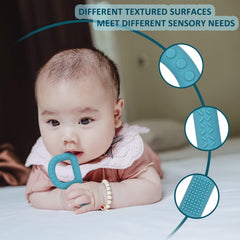 Flyaway food-grade silicone toy safe for curious kids to chew.