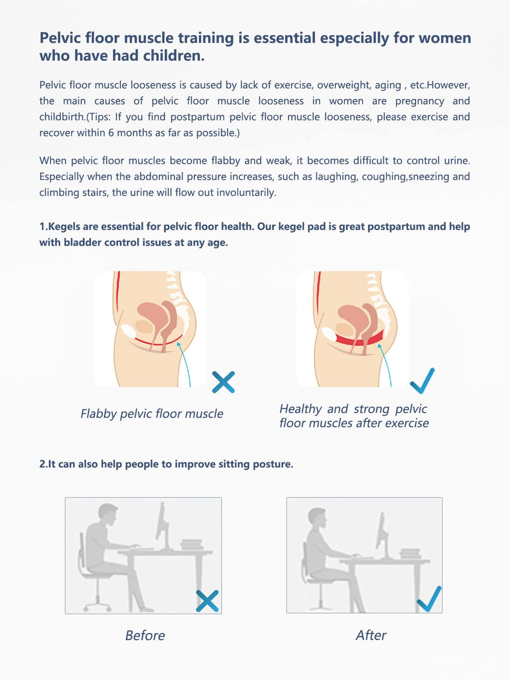 Flying Chicken pelvic floor trainer cushion with soft materials supports posture during exercises.