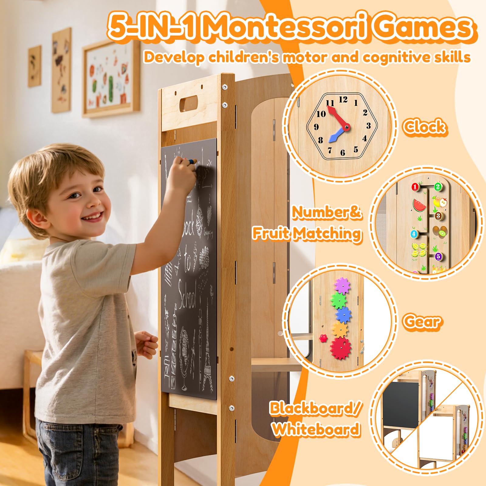 FlyingBoom chalk-whiteboard module supports creative learning and drawing sessions.