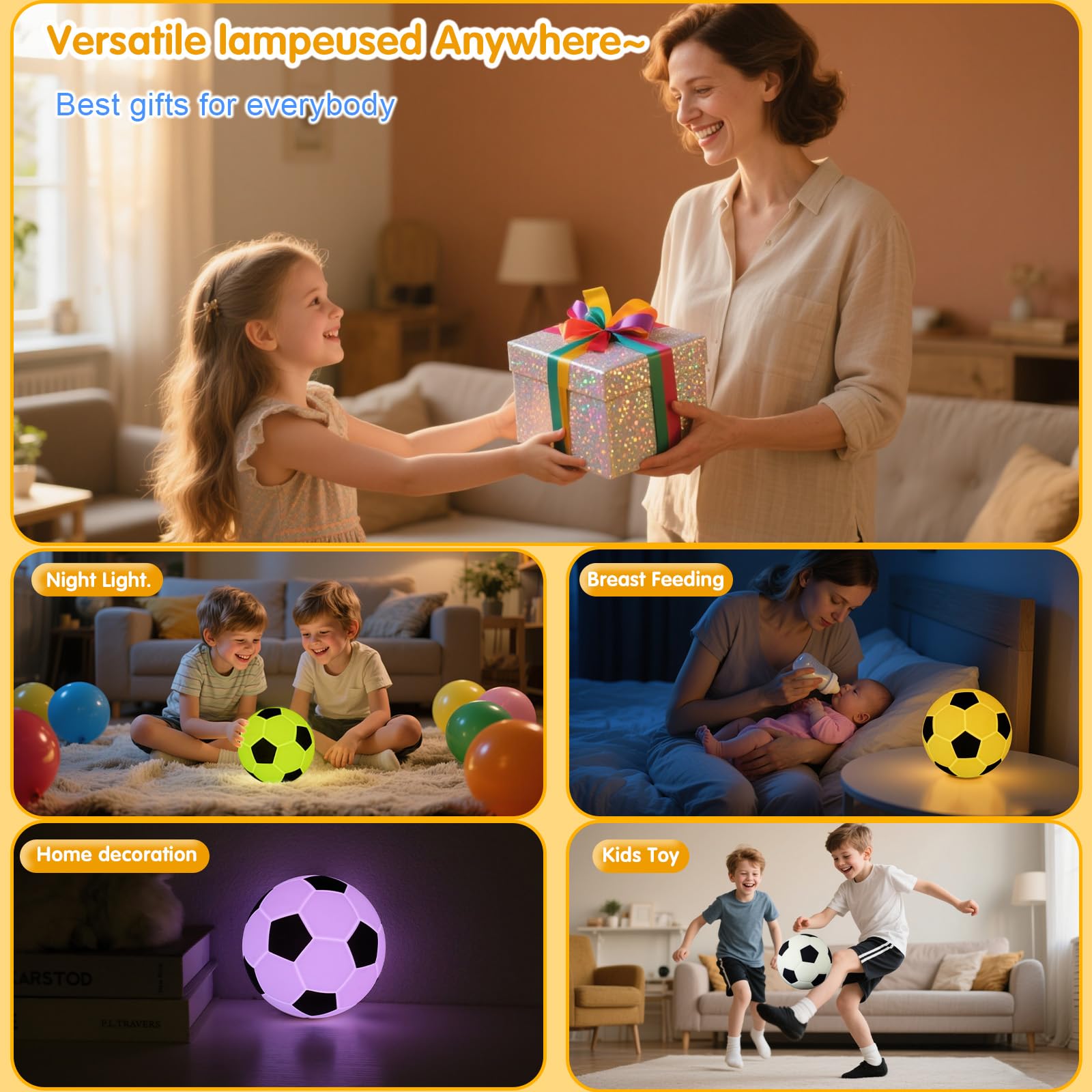 FlyonSea kid room decor enhances theme nights with colorful ambient light.