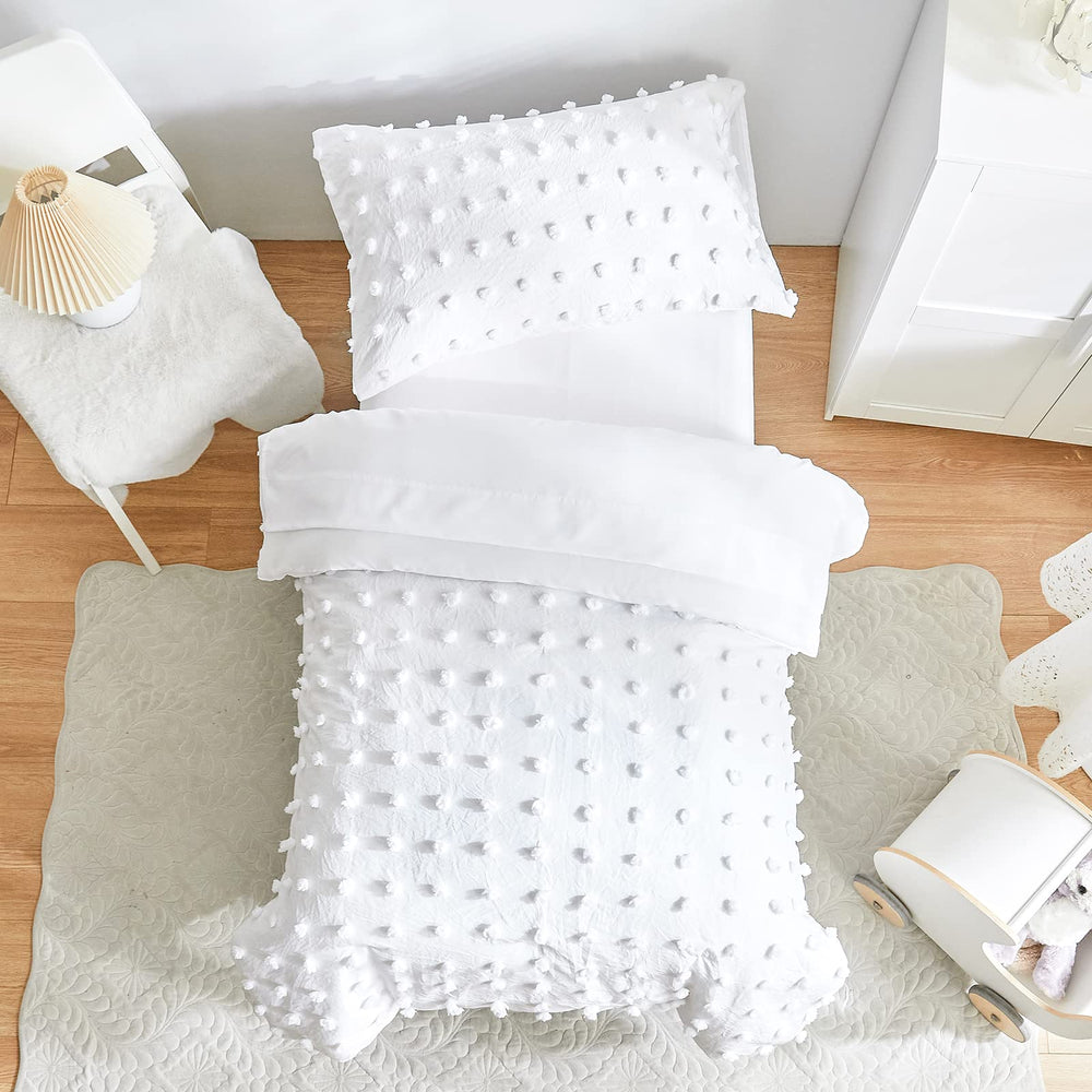 Flysheep jacquard tufted embroidery detail adds boutique charm to a child's room