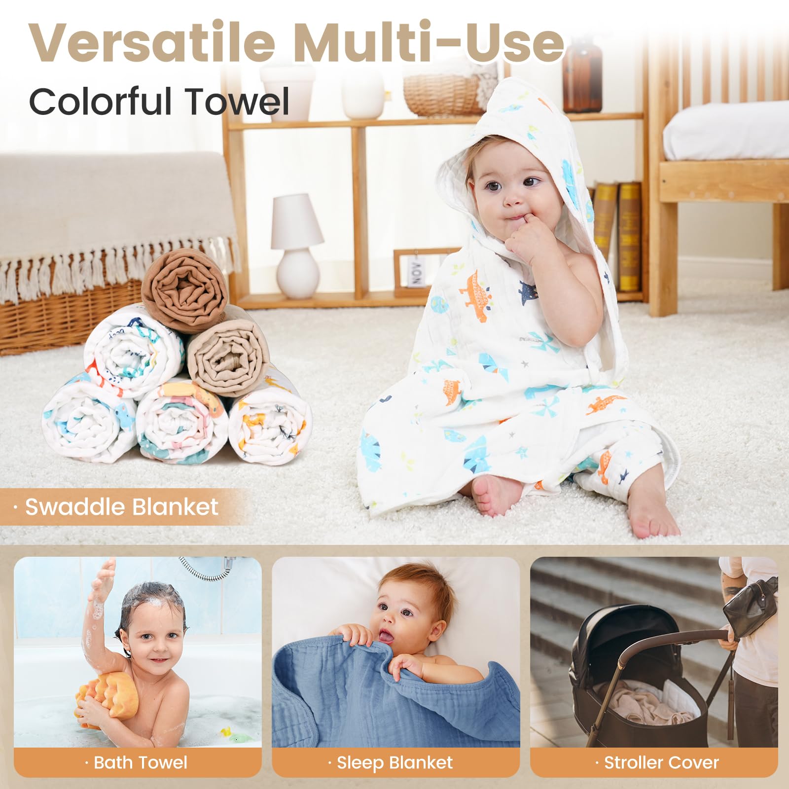 Fmebaby machine-washable and quick-drying towel set preserves softness