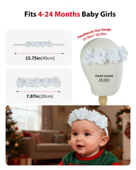 Fmeida baby headband shown as a photography prop in white