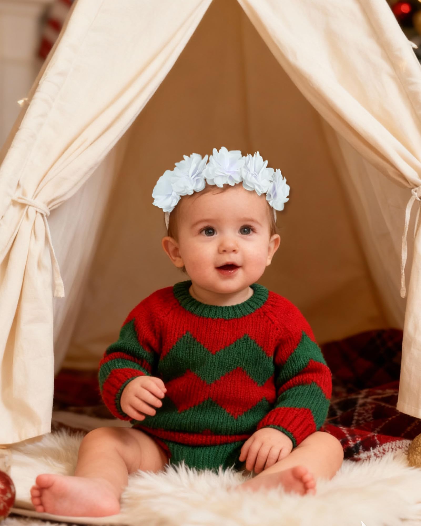Fmeida baby headband highlighting ultra-thin elastic for comfort