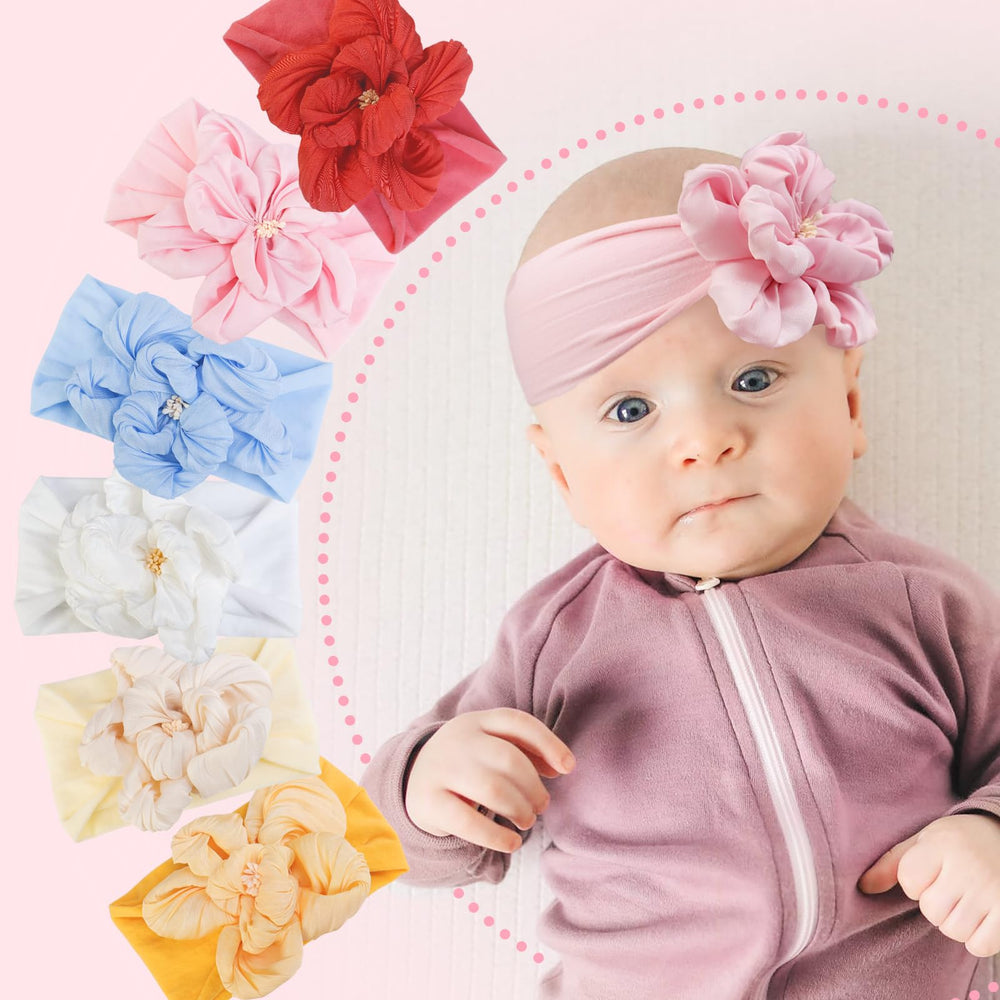 Fmeida photo-friendly headband blue bow ideal for baby picture moments