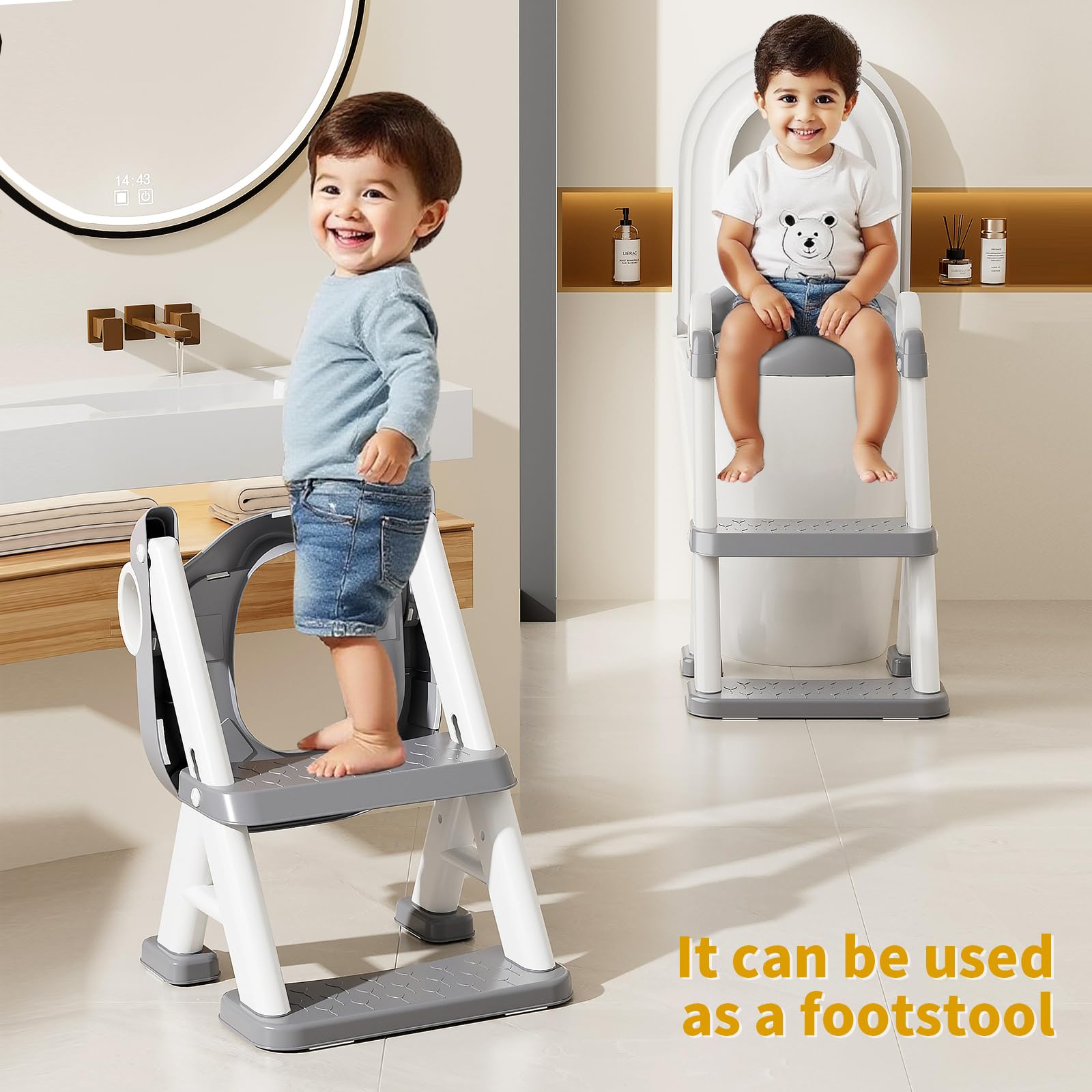 Fnaumdol Potty Training Seat height adjustable for different toilets.