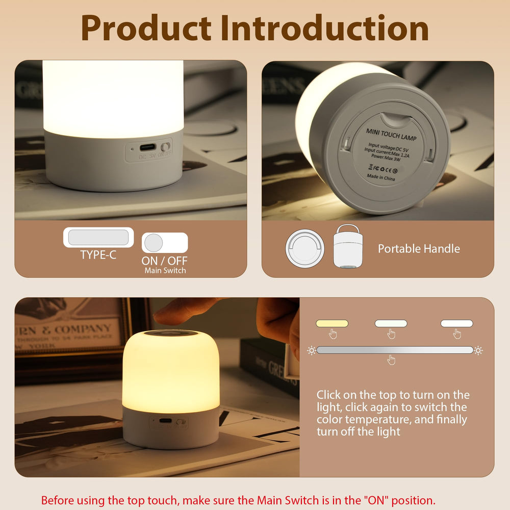FNMYCO rechargeable USB night light ideal for travel