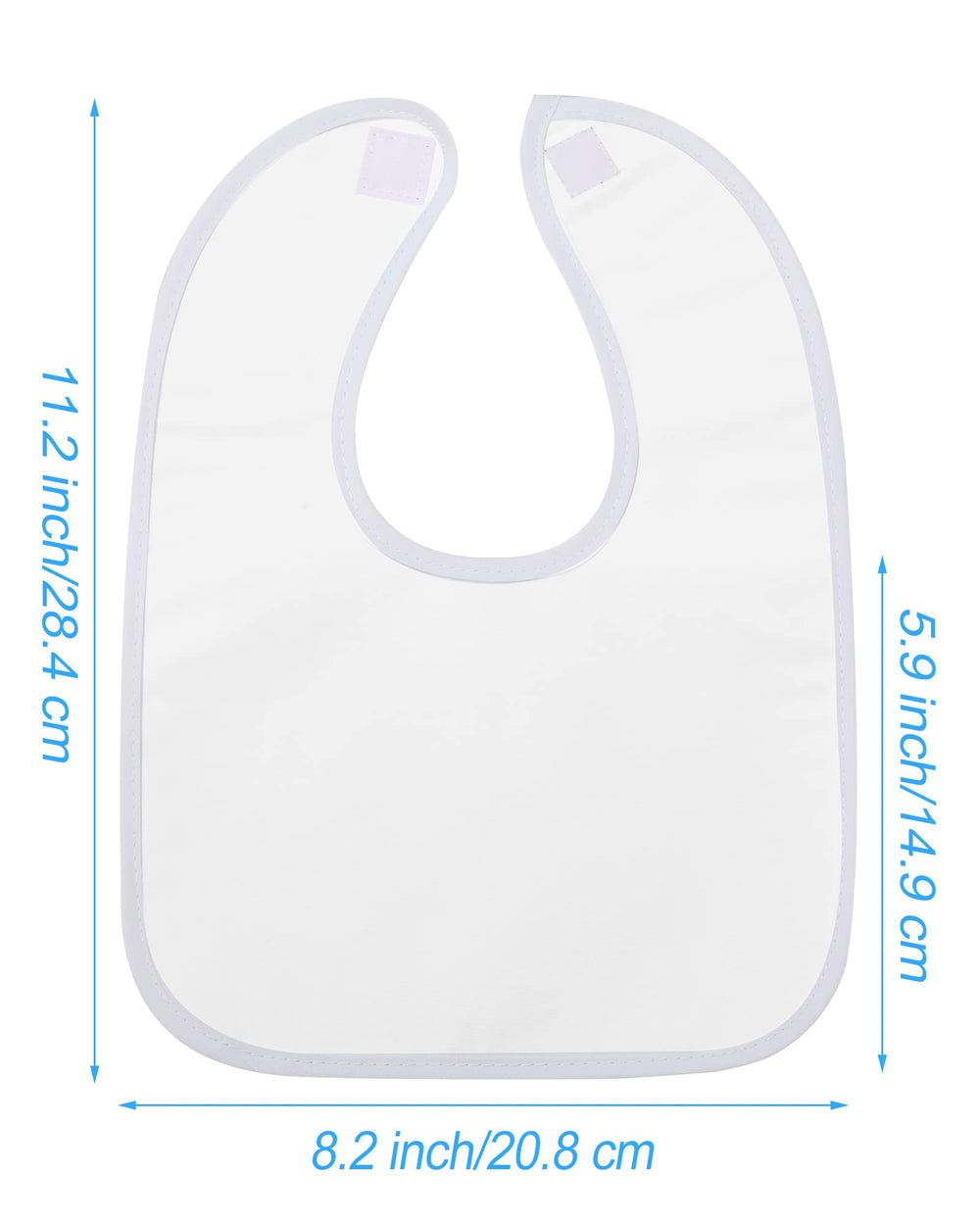 Foaincore white baby bib pack shot highlighting bulk value for daily feeding and playtime