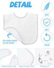 Foaincore white bib sublimation surface shows printable area for custom designs and gifts