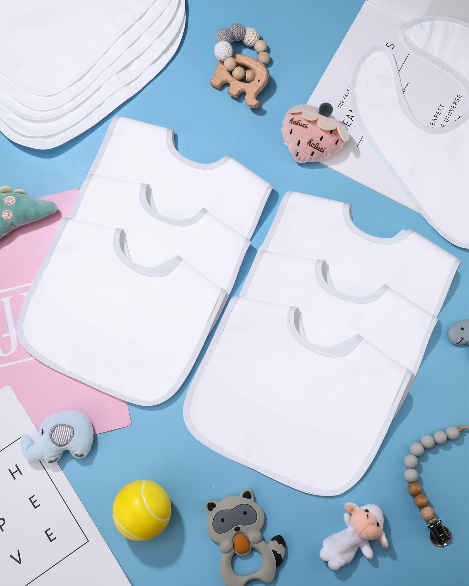 Foaincore white washable-durable bibs emphasize reuse after washing