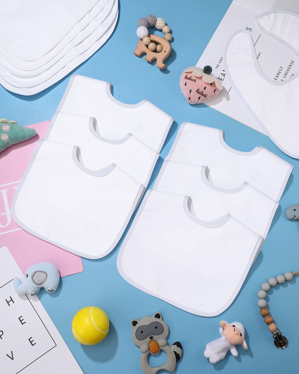 Foaincore white washable-durable bibs emphasize reuse after washing