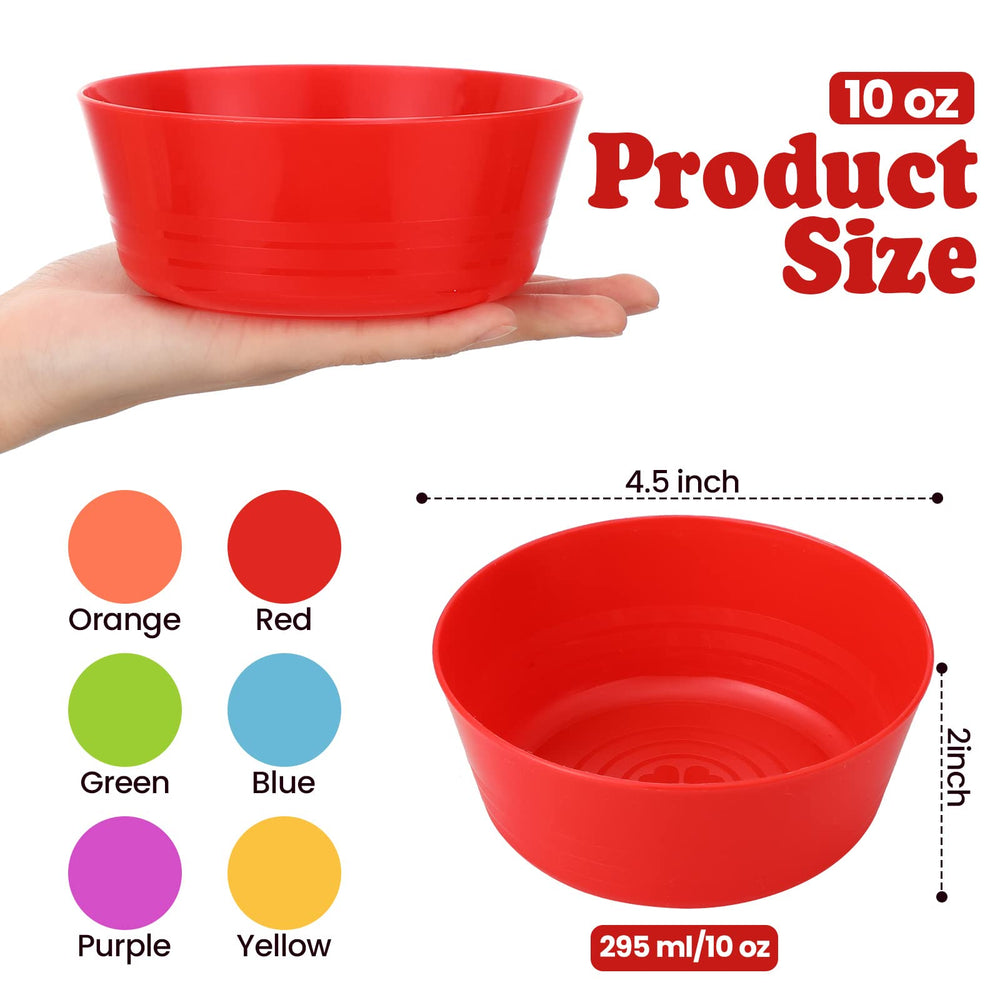Foaincore Kids Bowls red 10oz ideal for snacks and meals on busy mornings