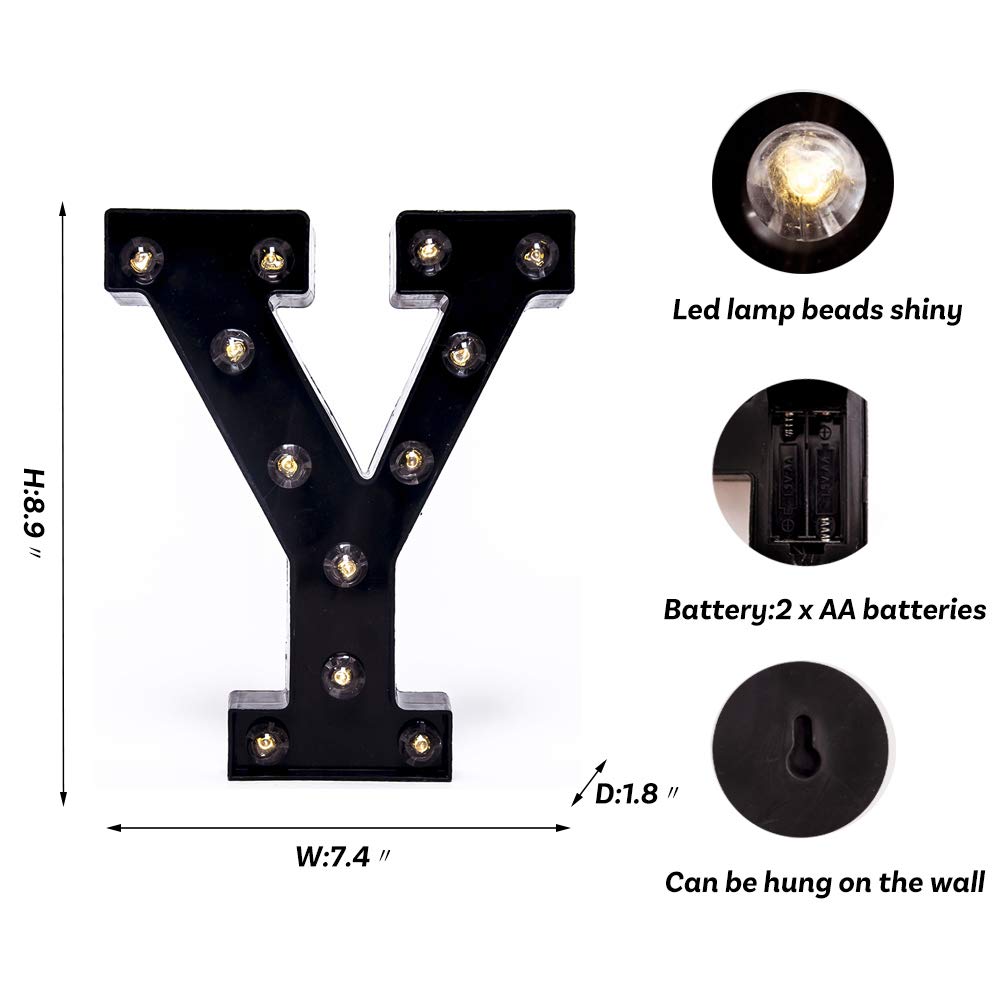 Foaky alphabetic LED lights offer flexible message options in a compact form.