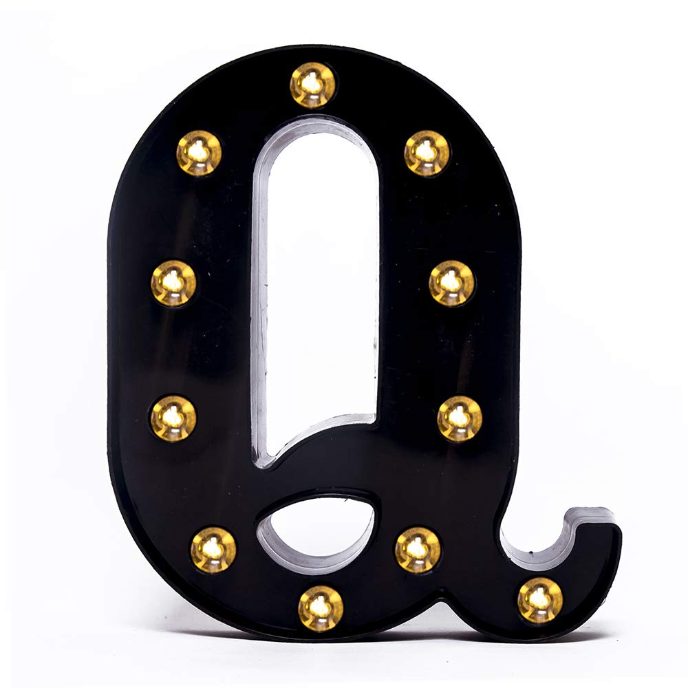Foaky black LED marquee number light sign for night decor and celebrations.
