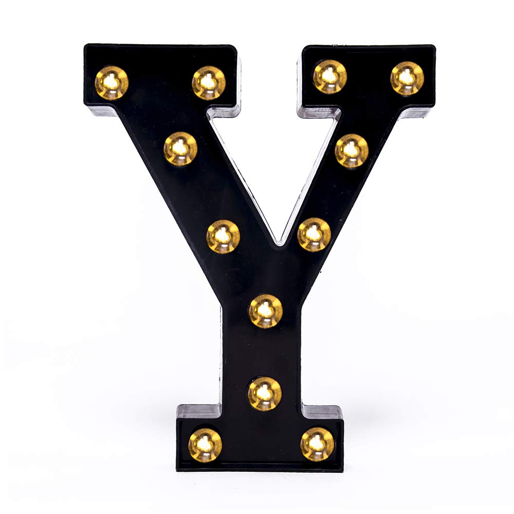Foaky black LED marquee number lights sign ideal for weddings and events.