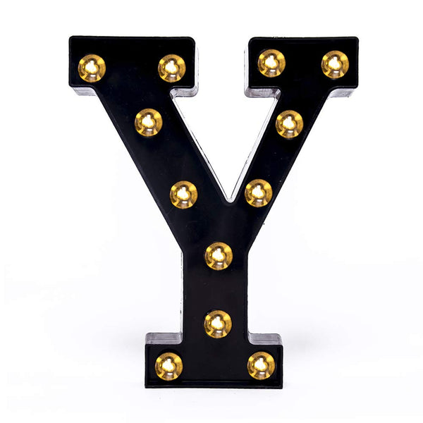 Foaky black LED marquee number lights sign ideal for weddings and events.