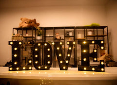 Foaky home bar marquee LED sign illuminating celebrations with warm glow