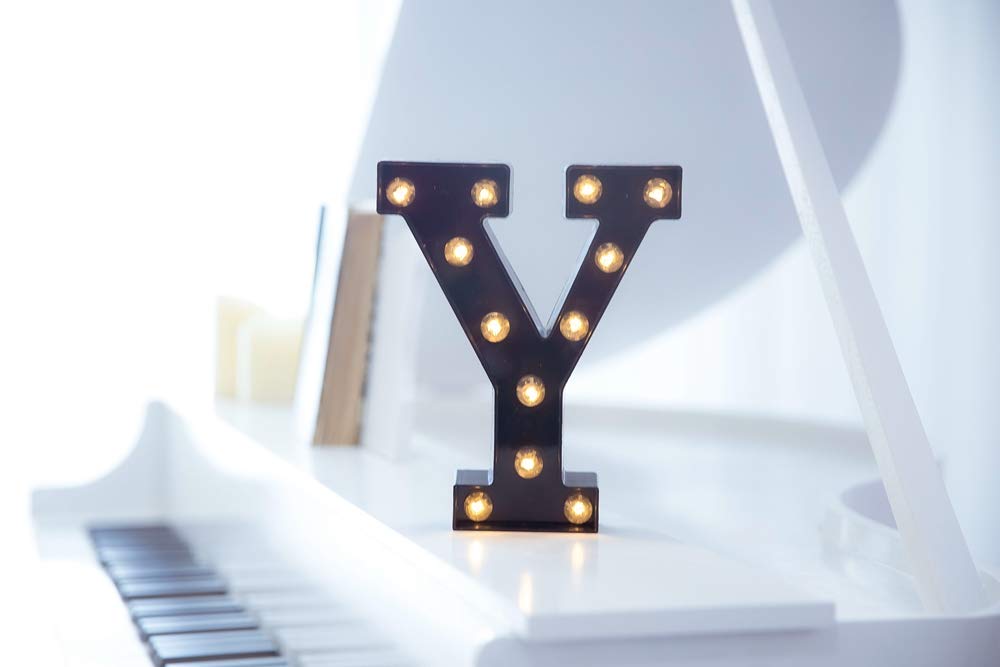 Foaky LED marquee lights powered by batteries for portable night lighting.