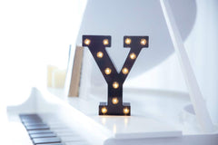 Foaky LED marquee lights powered by batteries for portable night lighting.