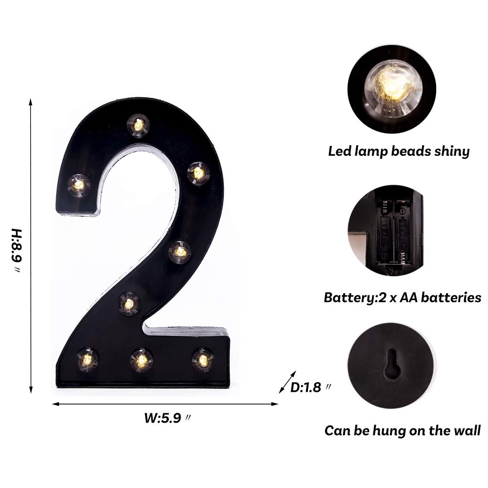 Foaky marquee number lights on a wedding table, ideal centerpiece decor