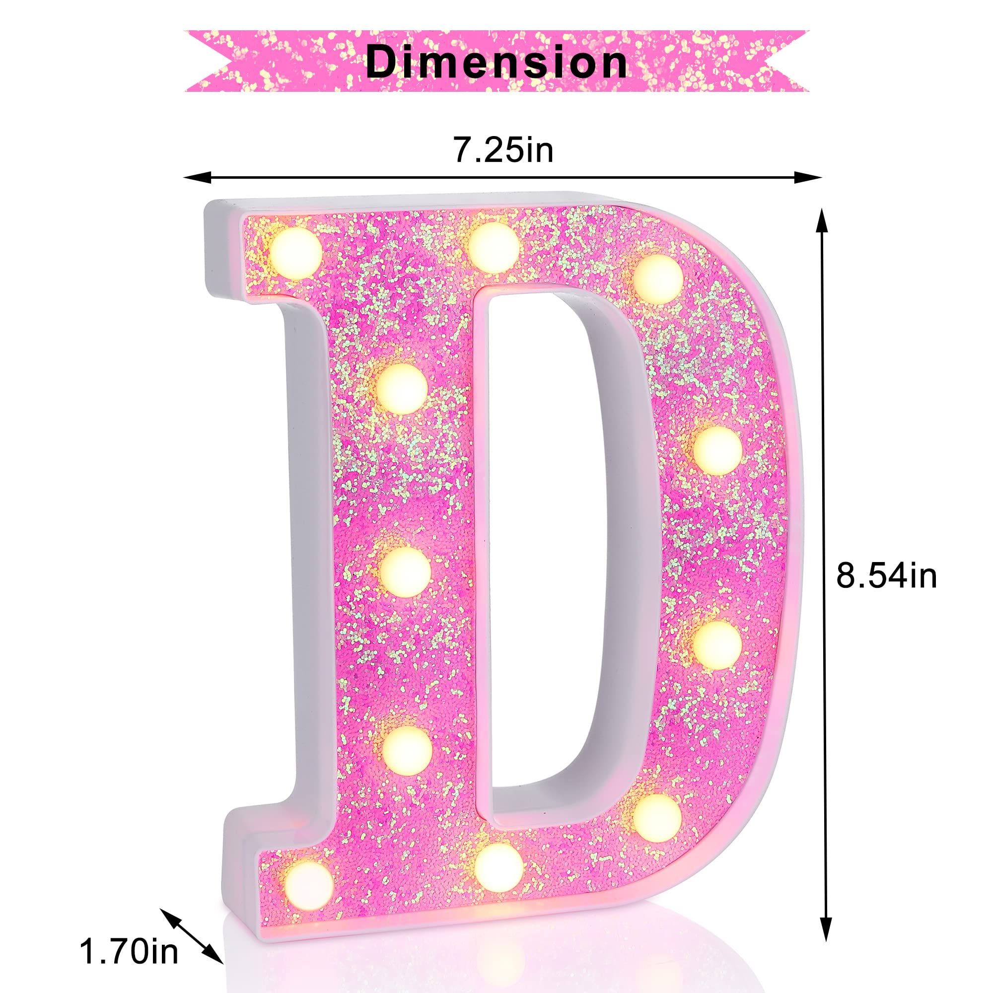 Foaky pink letter sign on table decor for events