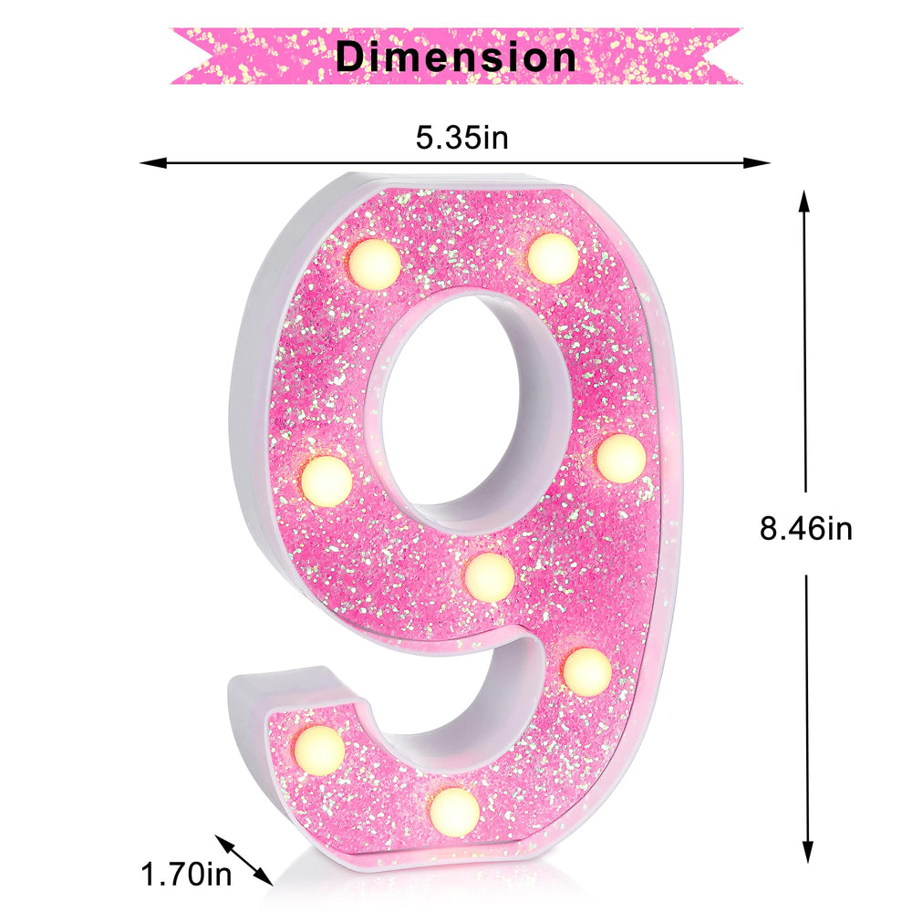 Foaky Pink Light Up Letters birthday party decor ideal for photo backdrops.